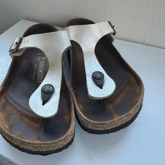 Birkenstock Gizeh Sandal in Graceful Pearl White - Picture 12 of 15